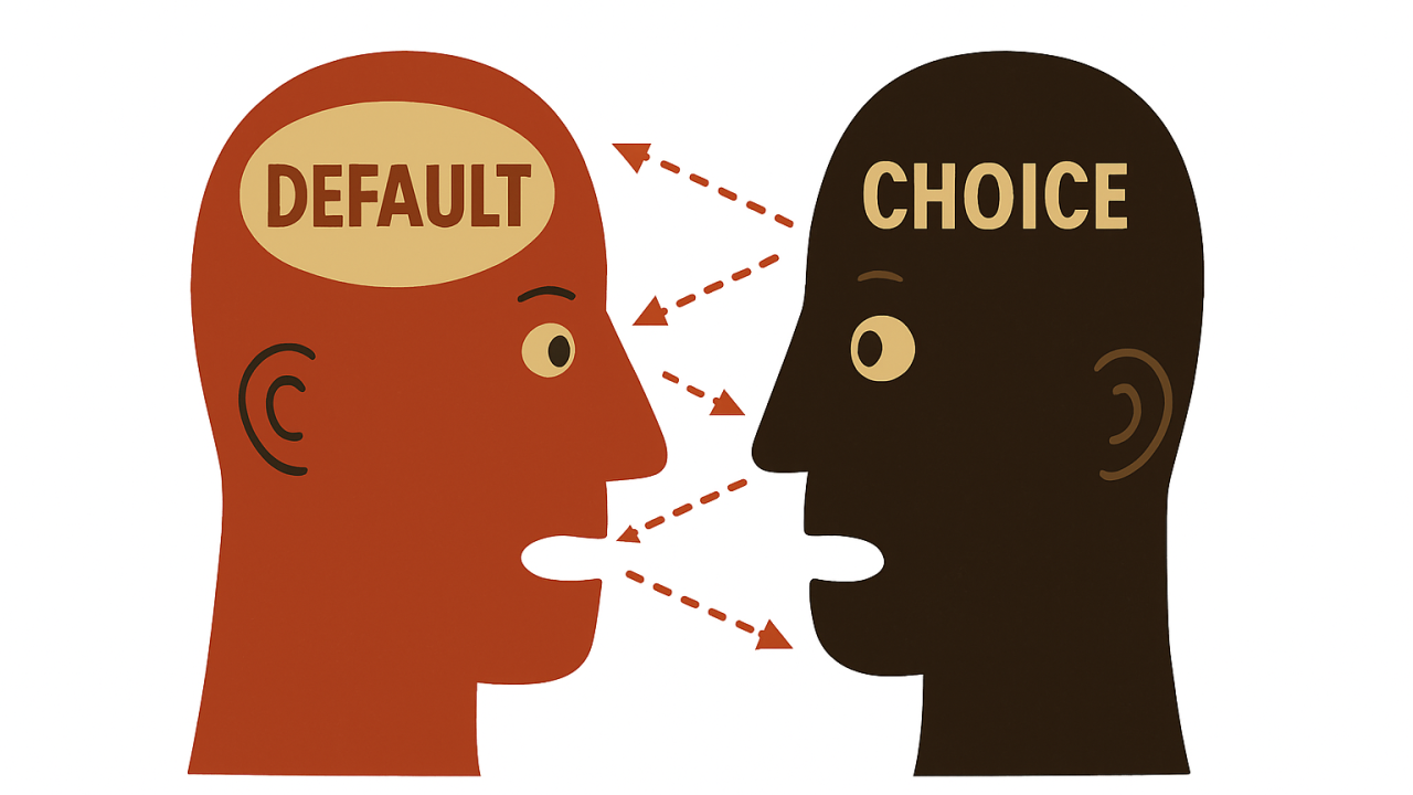 The choice you never made. Designing for Default Bias in UX